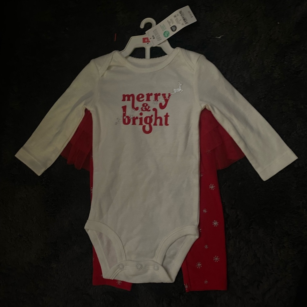 Merry & Bright Baby Onesie and Tutu Set